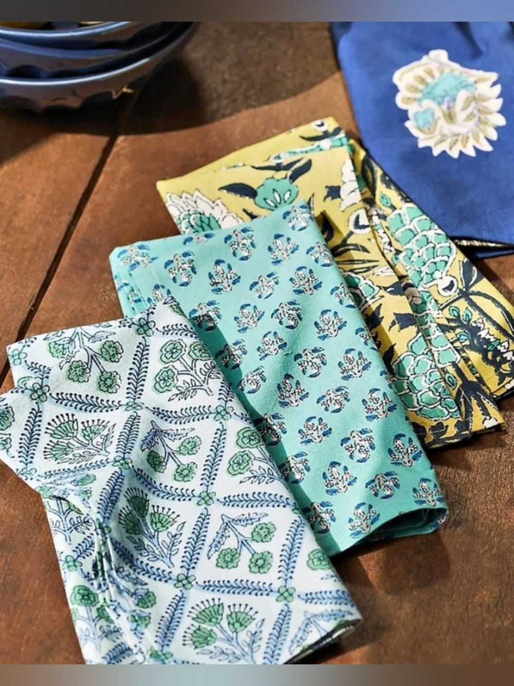 Anthropologie, Kiara Napkins, Set of 4